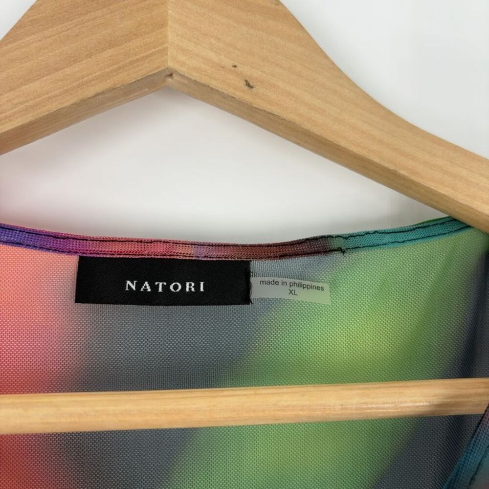 Natori Printed Mesh Mini Dress - Picture 2 of 4